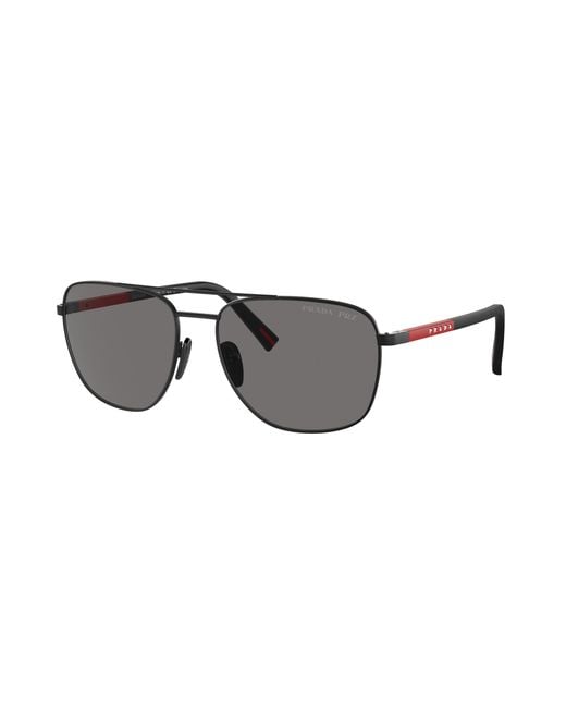 Prada Linea Rossa Mannelijk Sunglass Ps 54Zs in het Black voor heren