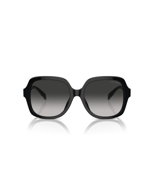 COACH Black Hc8395u Universal Fit Square Sunglasses