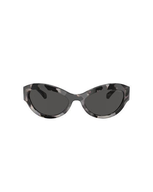 Michael Kors Black Burano Dark Grey Oval Sunglasses Mk2198 300587 59