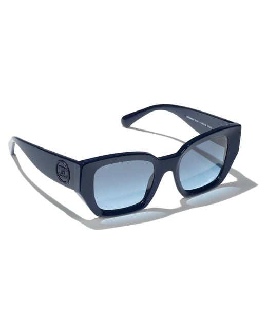 Chanel Black Sunglass Square Sunglasses Ch5506