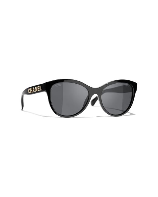 Chanel Black Sunglass Butterfly Sunglasses Ch5458