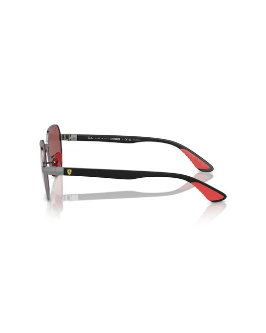 Ray-Ban Black Rb3794m Scuderia Ferrari Collection Polarized+ Lenses Sunglasses Frame Silver Lenses Polarized