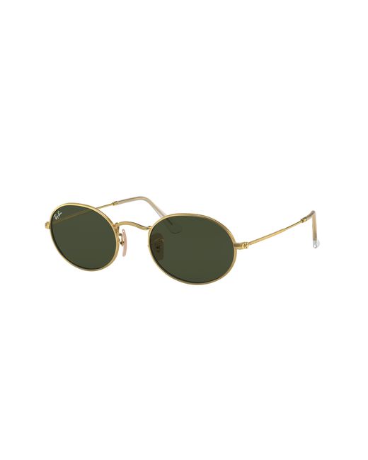 Ray-Ban Black Oval Legend Sunglasses Frame Green Lenses