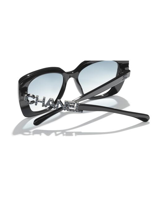 Chanel Black Sunglass Square Sunglasses Ch5422b