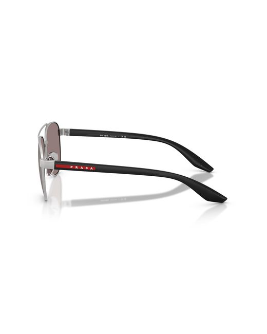 Prada Linea Rossa Man Ps 03qs - Frame Color: Black, Lens Color: Grey-black, Size 57-/17/145 for men