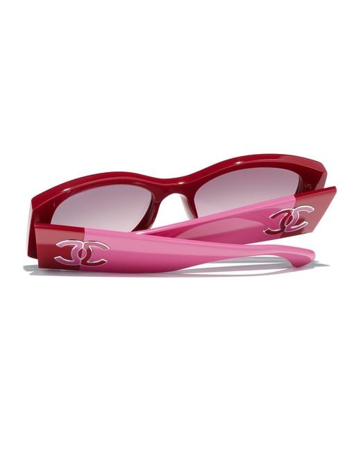 Chanel Black Sunglass Oval Sunglasses Ch5524