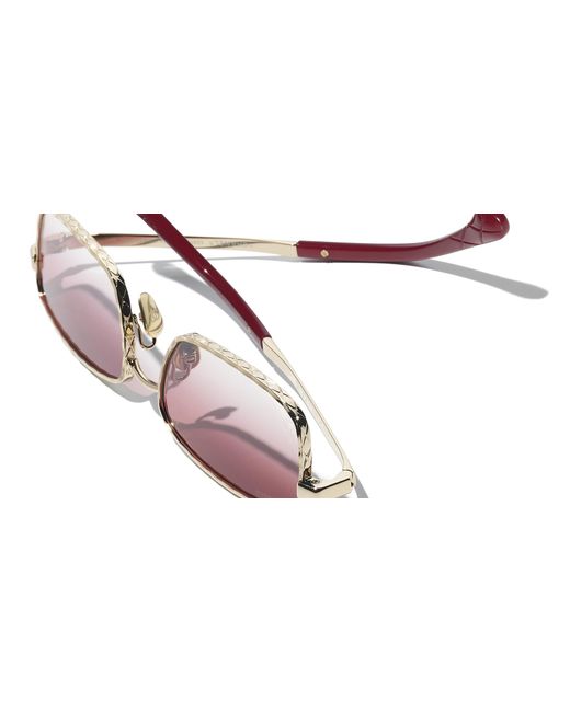 Chanel Black Sunglass Rectangle Sunglasses Ch4295