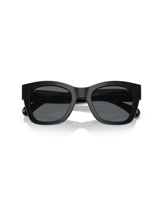 Chanel Black Sunglass Square Sunglasses Ch5478a