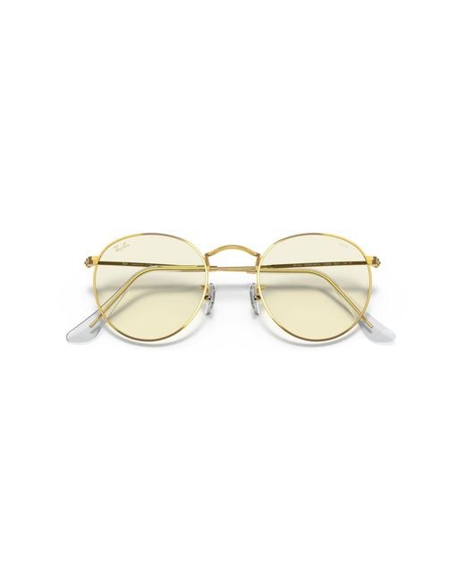 Ray-Ban Black Rb3447 Round Metal Evolve Polarized Everglasses for men