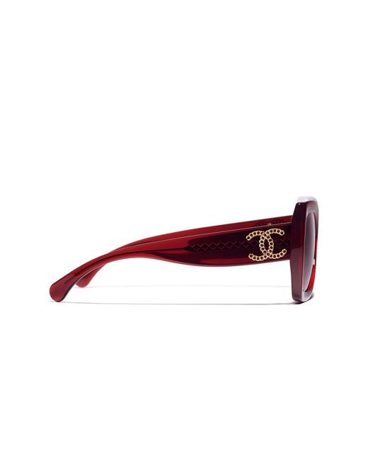 Chanel Black Sunglass Square Sunglasses Ch5555