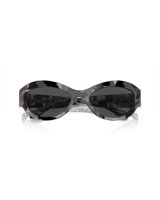 Michael Kors Black Burano Dark Grey Oval Sunglasses Mk2198 300587 59