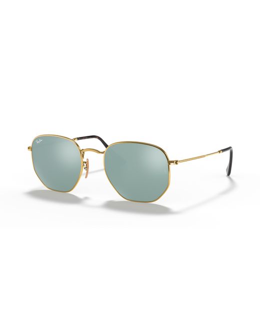 Ray-Ban Black Hexagonal Flat Lenses Sunglasses Frame Silver Lenses