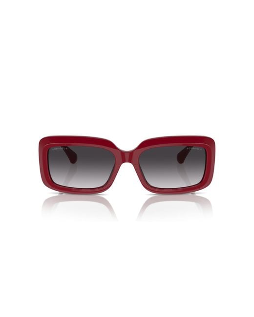 Chanel Black Sunglass Rectangle Sunglasses Ch5520a