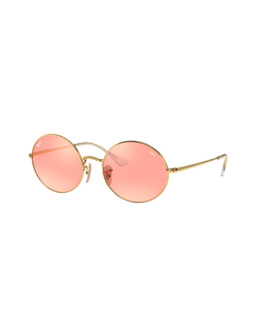 Ray-Ban Pink Sunglass Rb1970 Oval 1970 Mirror Evolve