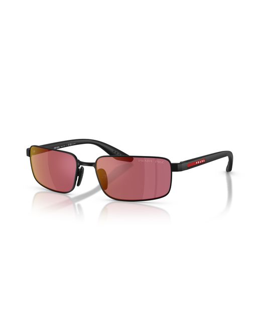 Prada Linea Rossa Black Sunglass Ps B54s for men