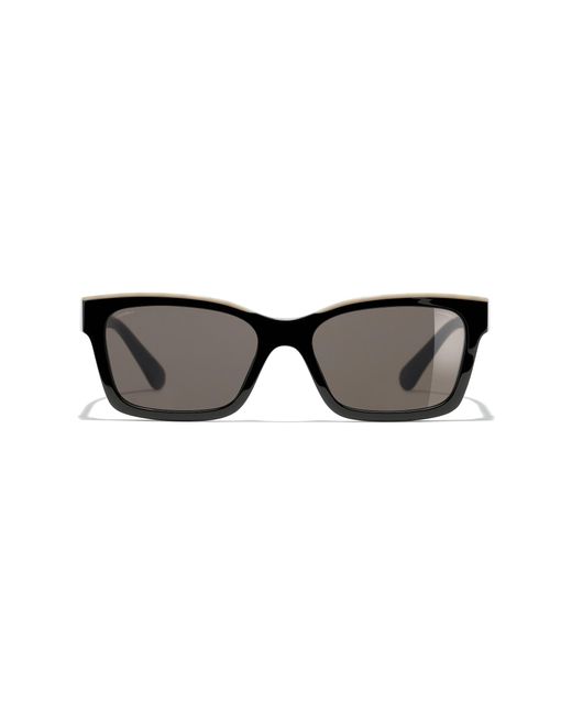 Chanel Black Sunglass Square Sunglasses Ch5417