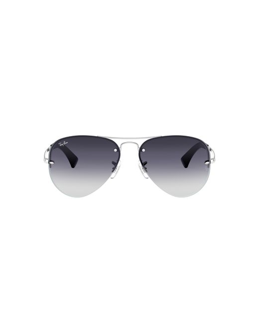 Ray-Ban Black Sunglasses Man Rb3449 - Silver Frame Grey Lenses 59-14 for men