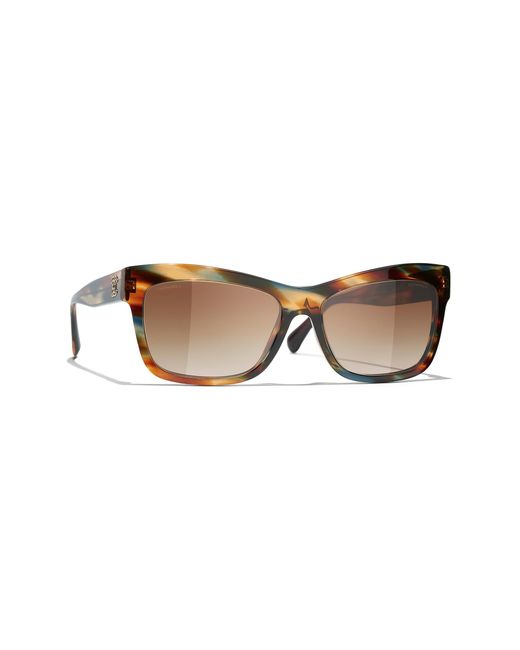 Chanel Black Sunglass Rectangle Sunglasses Ch5496b