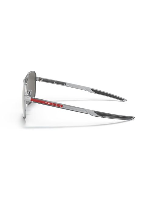 Prada Linea Rossa Man Ps 01ts - Frame Color: Black, Lens Color: Silver, Size 56-/19/140 for men