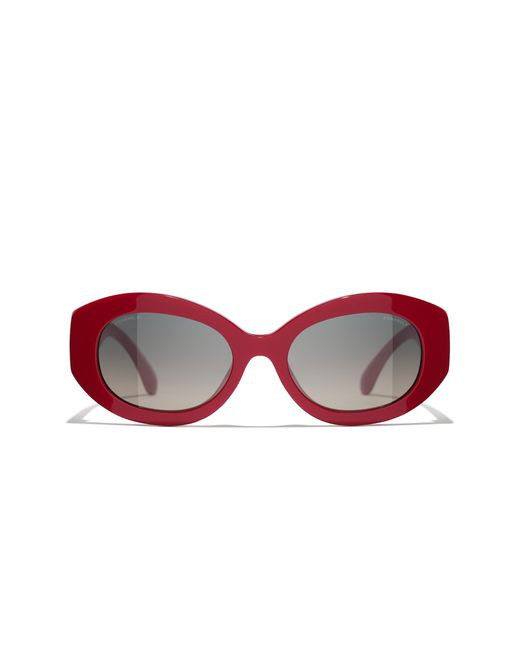 Chanel Black Sunglass Oval Sunglasses Ch5528