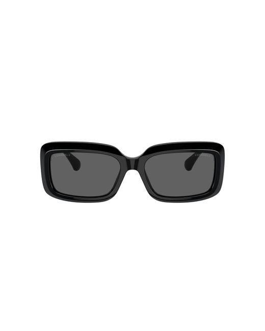 Chanel Black Sunglass Rectangle Sunglasses Ch5520