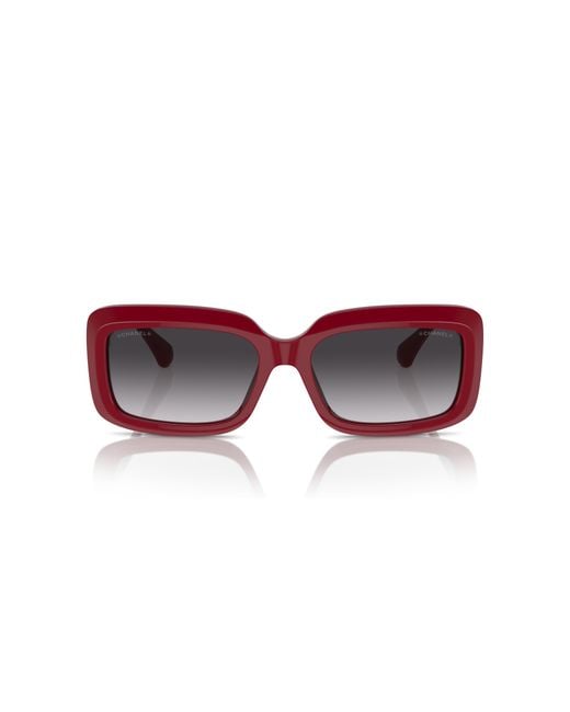 Chanel Black Sunglass Rectangle Sunglasses Ch5520a