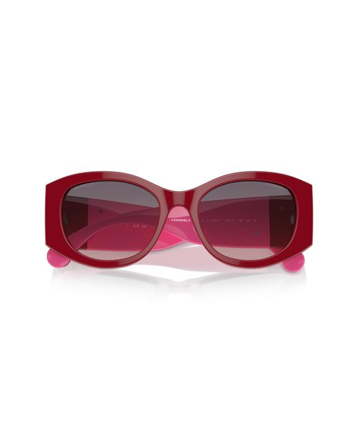 Chanel Black Sunglass Oval Sunglasses Ch5524a