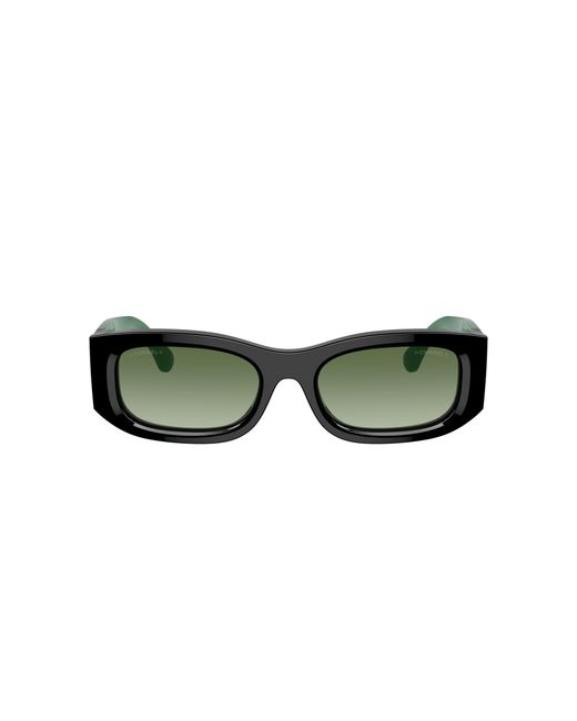 Chanel Green Sunglass Rectangle Sunglasses Ch5525a