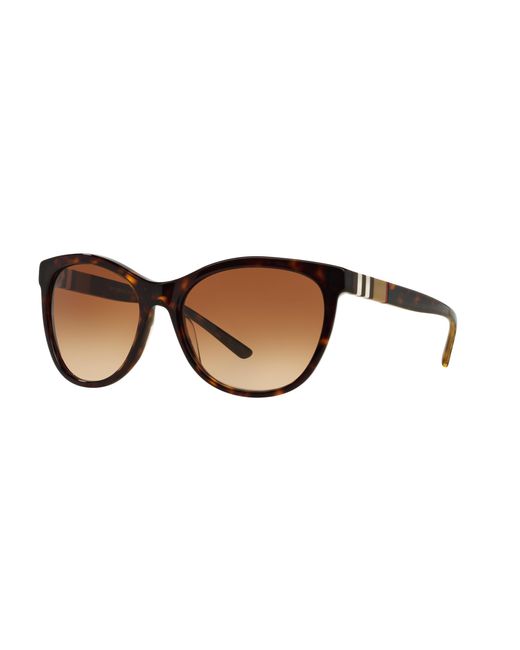 Burberry Brown Check-trim Cat-eye Sunglasses