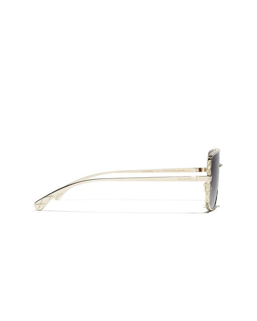 Chanel Black Sunglass Pilot Sunglasses Ch4294