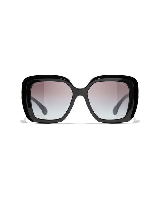 Chanel Black Sunglass Square Sunglasses Ch5518