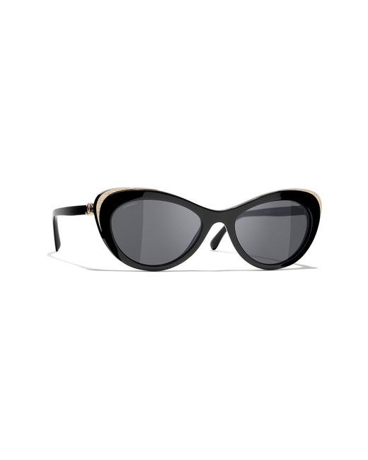 Chanel Gray Cat Eye Sunglasses Ch5432