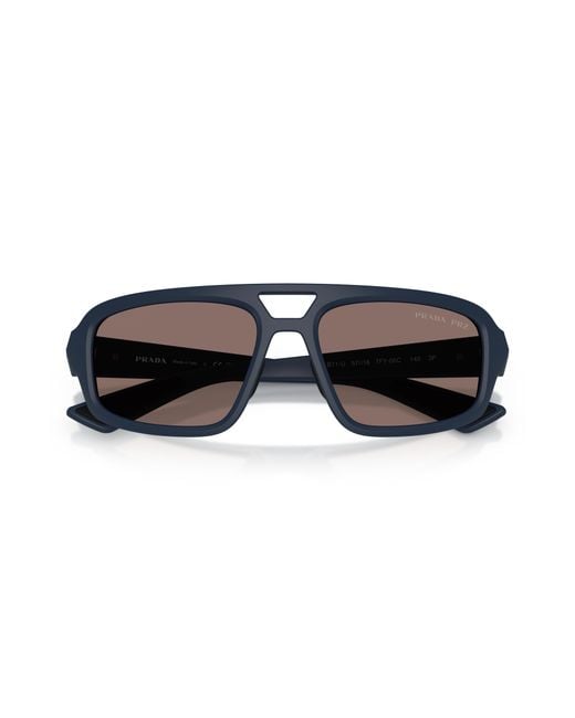 Prada Linea Rossa Black Sunglass Ps B11su for men