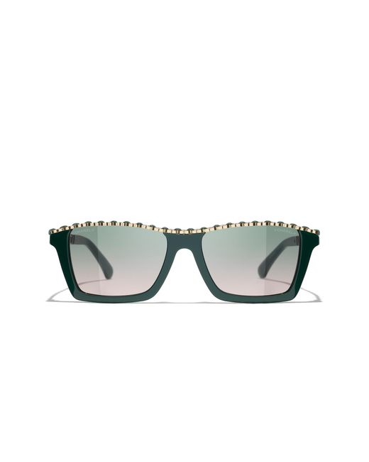 Chanel Black Sunglass Rectangle Sunglasses Ch5548q