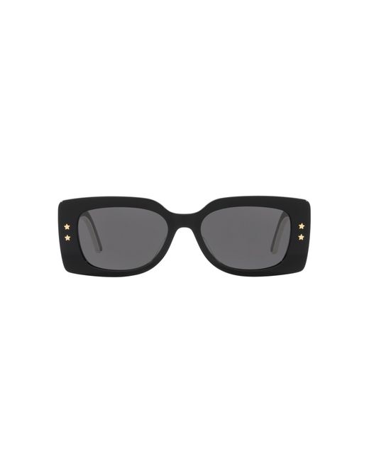 Dior Black Dark Grey Rectangular Sunglasses Pacific S1u 01a 53