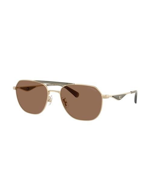 COACH Black Hc7178 Aviator Sunglasses for men