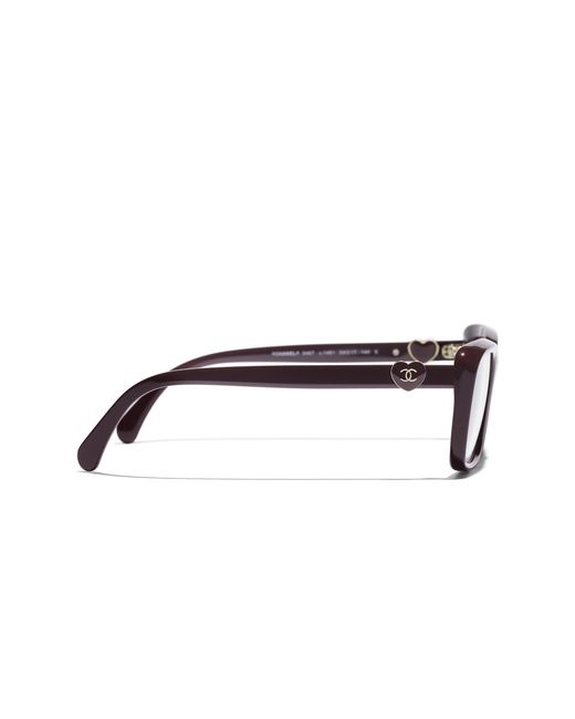 Chanel Black Sunglass Rectangle Eyeglasses Ch3467