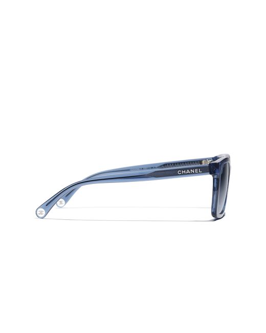 Chanel Black Sunglass Rectangle Sunglasses Ch5551u