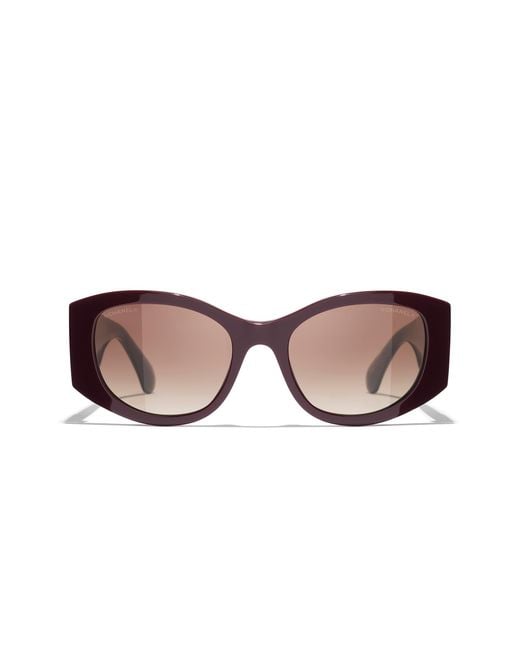 Chanel Black Sunglass Oval Sunglasses Ch5524