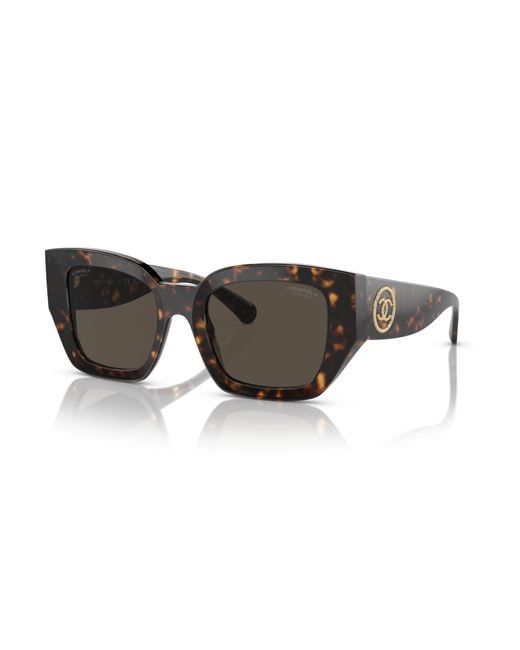 Chanel Black Sunglass Square Sunglasses Ch5506a