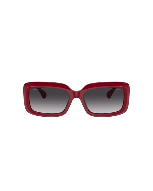 Chanel Black Sunglass Rectangle Sunglasses Ch5520