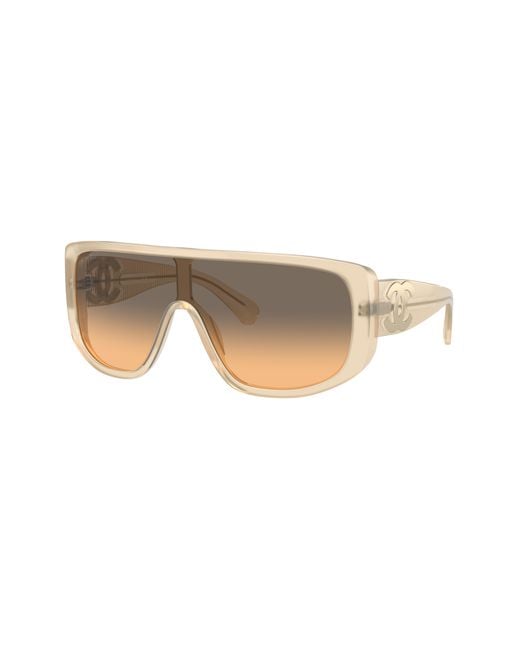 Sunglass Shield Sunglasses CH5495 Chanel en coloris Black