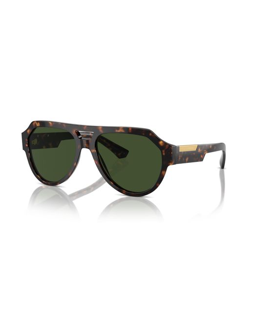 Dolce & Gabbana Green Logo-Engraved Sunglasses for men