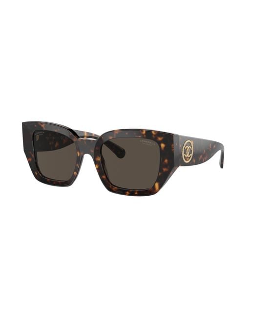 Chanel Black Sunglass Square Sunglasses Ch5506a