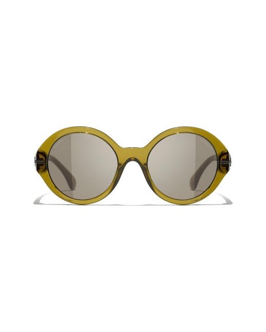 Chanel Black Sunglass Round Sunglasses Ch5511