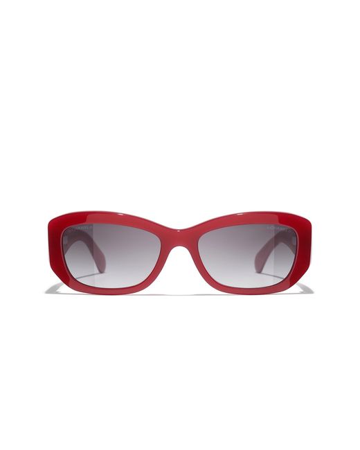 Chanel Black Sunglass Rectangle Sunglasses Ch5493