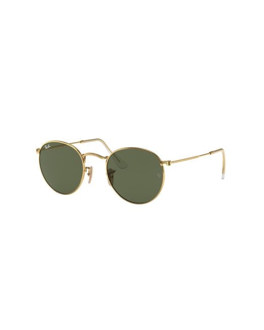 Ray-Ban Black Sunglass Rb3447n Round Flat Lenses for men