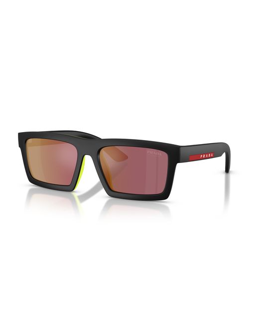 Prada Linea Rossa Black Sunglass Ps A07s for men