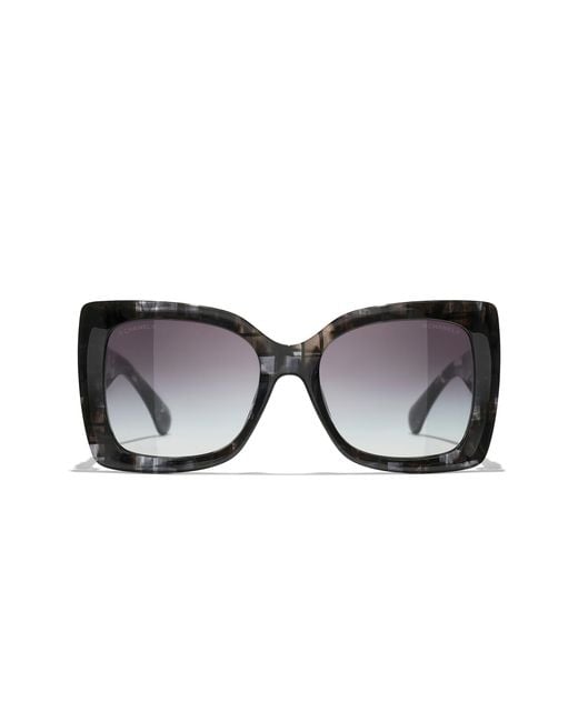 Chanel Black Sunglass Square Sunglasses Ch5555