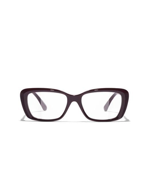 Chanel Black Sunglass Rectangle Eyeglasses Ch3467
